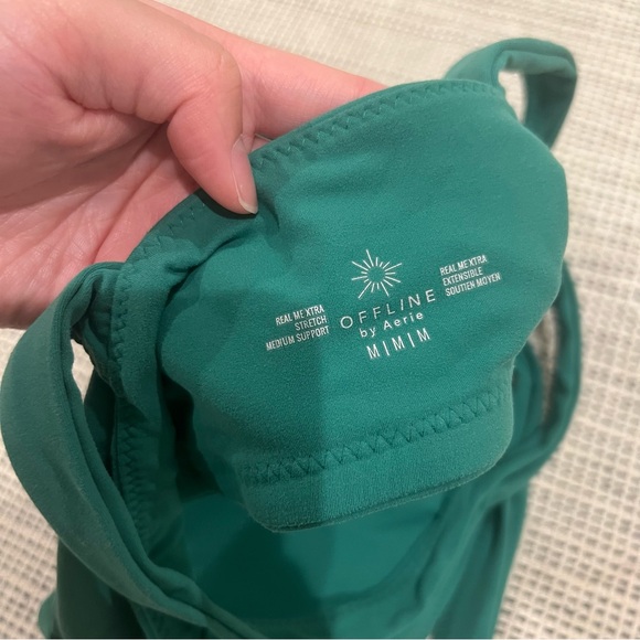 Aerie Offline Green Cross Bralette - Picture 6 of 11